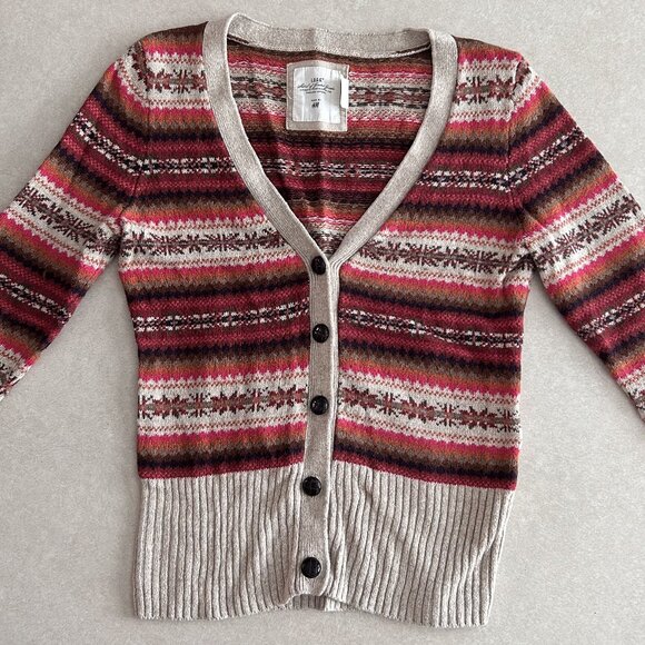 H&M L.O.G.G. Striped Fairisle Cardigan ASO Molly Hooper Sherlock - Picture 3 of 8